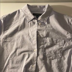 NWOT lavender button up long sleeve shirt